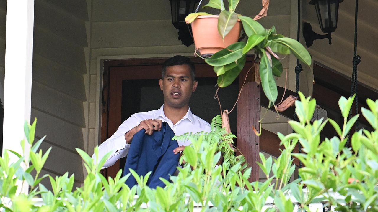 LNP candidate for the seat of Lilley Vivian Lobo leaves his home in Windsor. Picture: Lyndon Mechielsen/The Australian