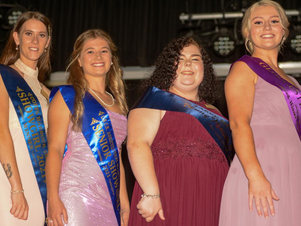 Zone 1 finalists at the Lismore Workers Club competing for the chance to be Sydney AgShow Young Woman 2022 from left: Heather Orme (Coffs Harbour), Kirra Davison (Kempsey), Gypsy-Lee Marshall (Taree) and Taylah Eyre-Hughes (Gloucester).