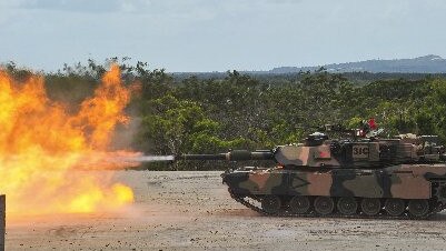 An M1A1 Abrams Main Battle Tank live fires during an exercise at Wide Bay Training Area last year. .