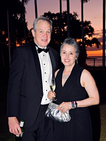 Stephen Brown, and Heather Brown at the 2017 Qantas Darwin Turf Club Gala Ball at SkyCity Casino. Picture: MICHAEL FRANCHI