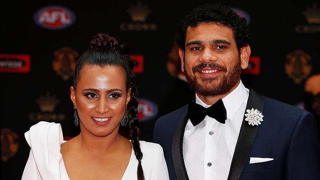 Shannyn and Cyril at the 2016 Brownlow Medal (Photo by Daniel Pockett/Getty Images)