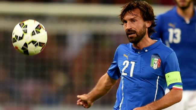 Andrea Pirlo playing for Italy.