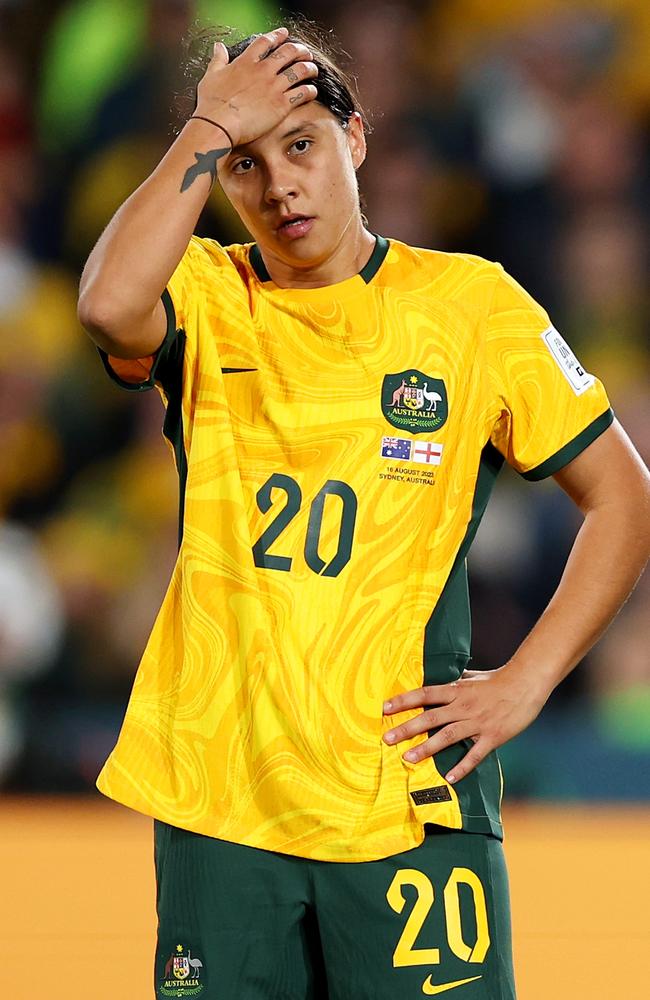 Sam Kerr faces a lengthy stint on the sidelines after suffering an ACL injury. Picture: Getty Images