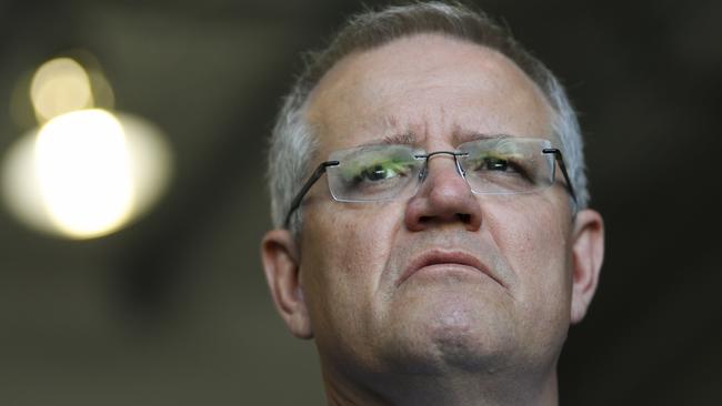 Australian Prime Minister Scott Morrison says half the child asylum seekers on Nauru have been “quietly” taken off the island in the mast nine weeks. Picture: Lukas Coch/AAP