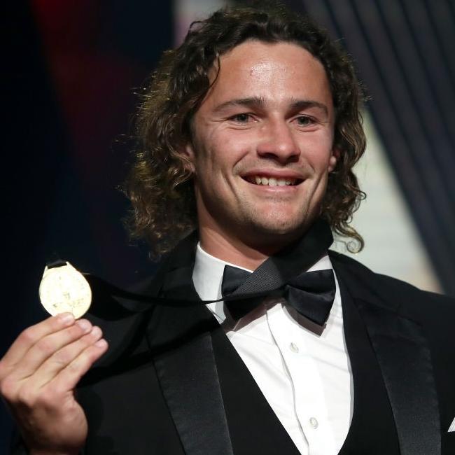 Nicho Hynes with his Dally M medal.