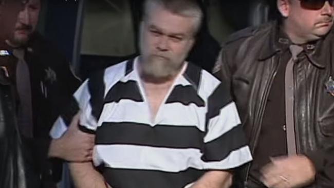 Steven Avery after he was arrested for the murder of Teresa Halbach. Picture: Netflix