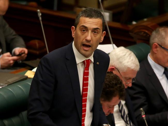 07/07/2016 South Australian Treasurer Tom Koutsantonis hands down the 2016 South Australian budget at Parliament House, Adelaide.. Kelly Barnes/The Australian