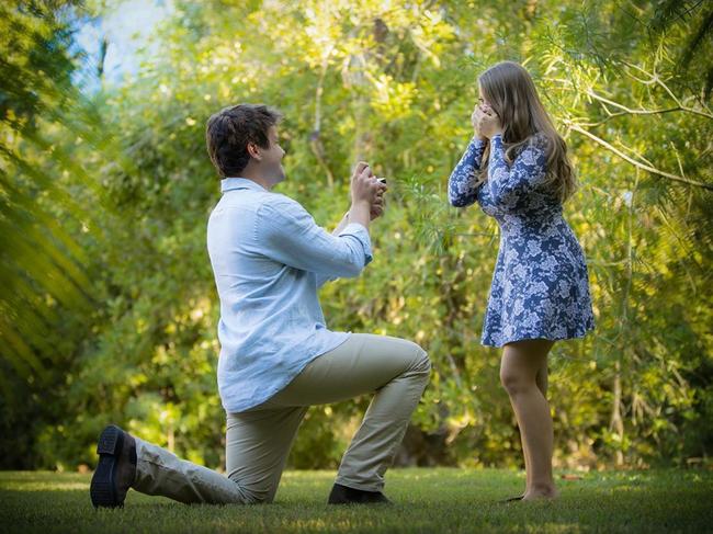 Bindi Irwin gets engaged, "The most beautiful surprise. Chandler and Robert worked together to capture the moment I said ‘YES’. Picture: Robert Irwin/@robertirwinphotography/Instagram