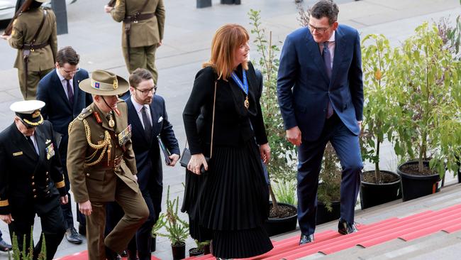 Premier Daniel Andrews and Professor Gardner. Picture: David Geraghty