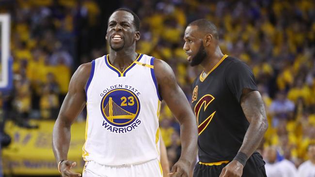 Draymond Green and LeBron James. Picture: AFP