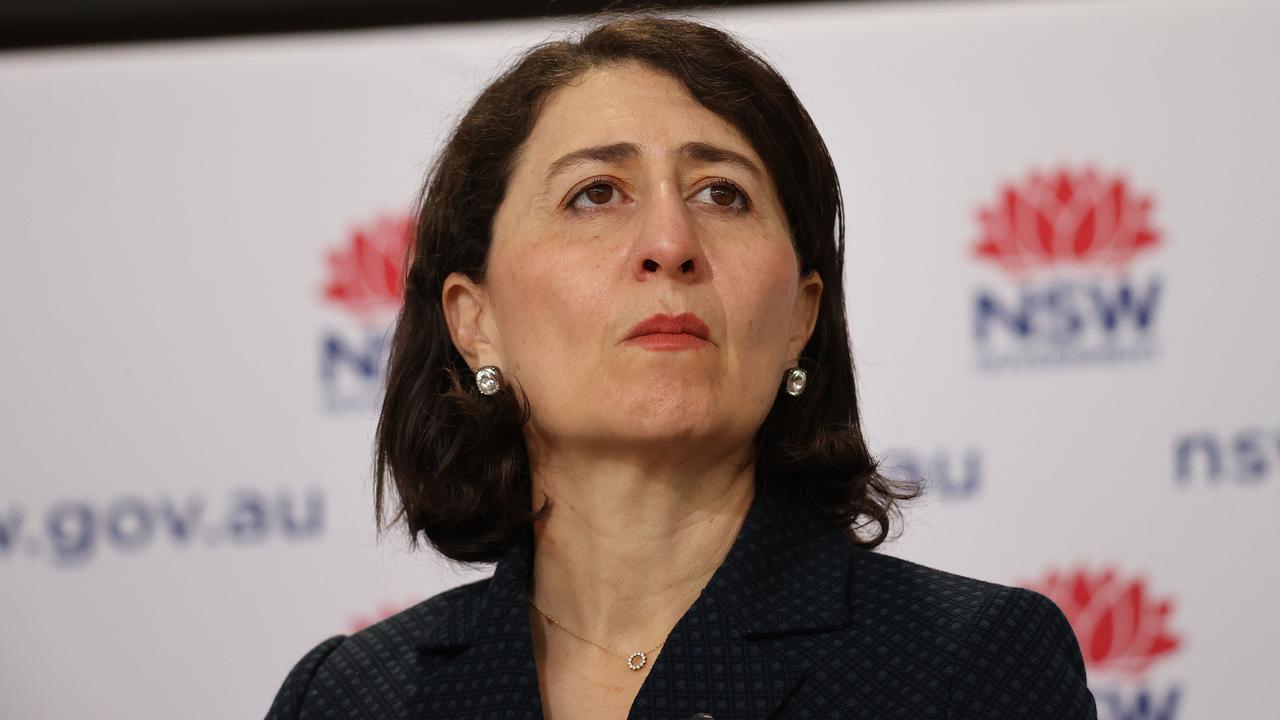 Premier Gladys Berejiklian gave an update on the Covid situation this morning. Picture: NCA NewsWire / Dylan Coker