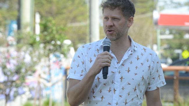 Byron Shire Mayor Michael Lyon speaks at an event. Picture: Liana Boss/NewsLocal