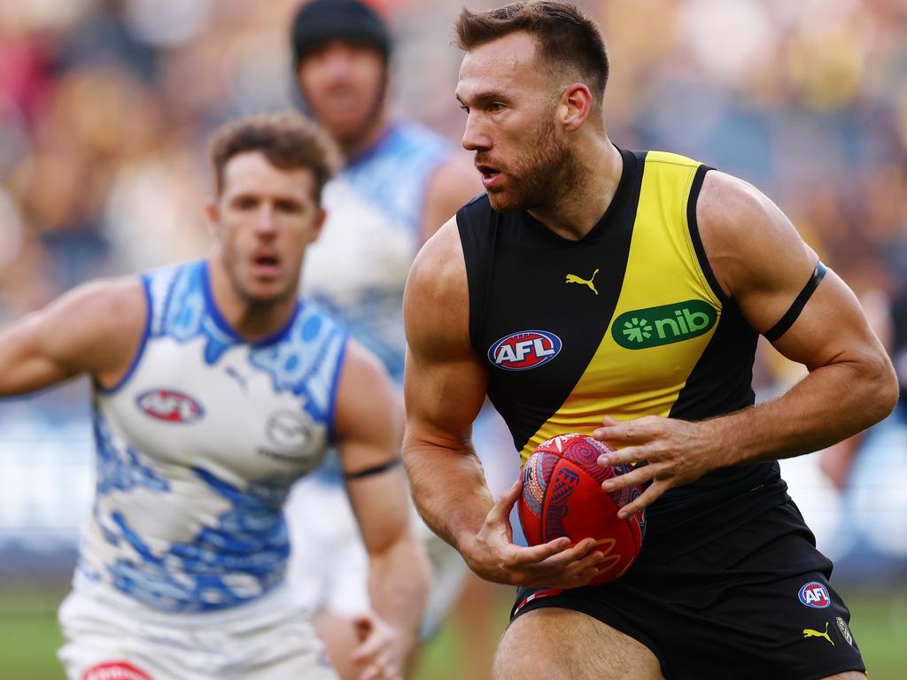 Noah Balta will play for Richmond’s VFL side this week. Picture: Morgan Hancock/Getty Images