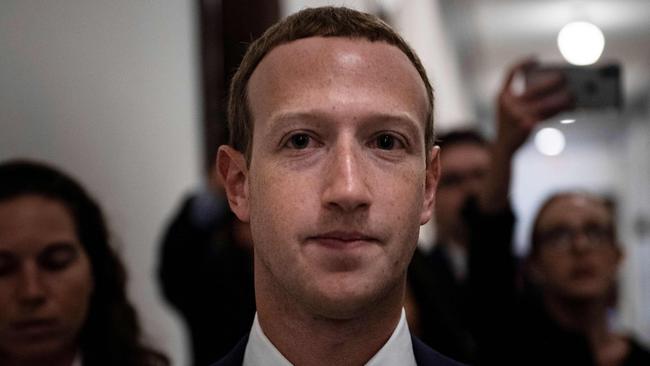 Facebook CEO Mark Zuckerberg walking to meetings for technology regulations and social media issues on Capitol Hill, in Washington, D.C. in 2019. Picture: Brendan Smialowski/AFP