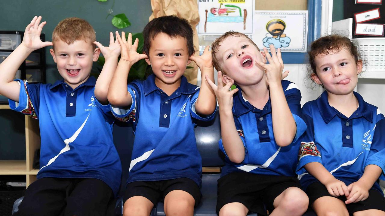 My First Year: Hope Adventist School Preps, Jaxon, Beedeh, Arthur, Charlotte. Picture: Patrick Woods.