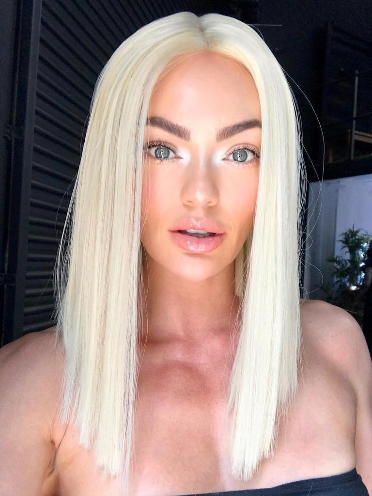 She recently went blonde for a campaign shoot for her skincare brand. Picture: Instagram/EmilySkye