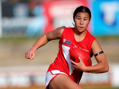 North Adelaide youngster Hannah Ewings is a 2022 SANFLW Team of the Year member. Picture: SANFL