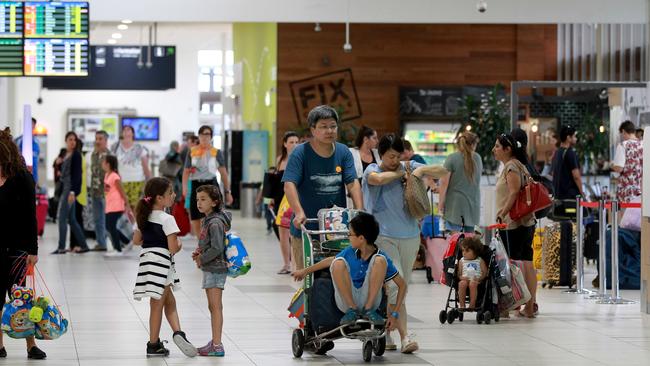 The arrivals area at Gold Coast Airport could soon be full of tourists as cheap airfares lure them to Queensland. Picture: Mike Batterham