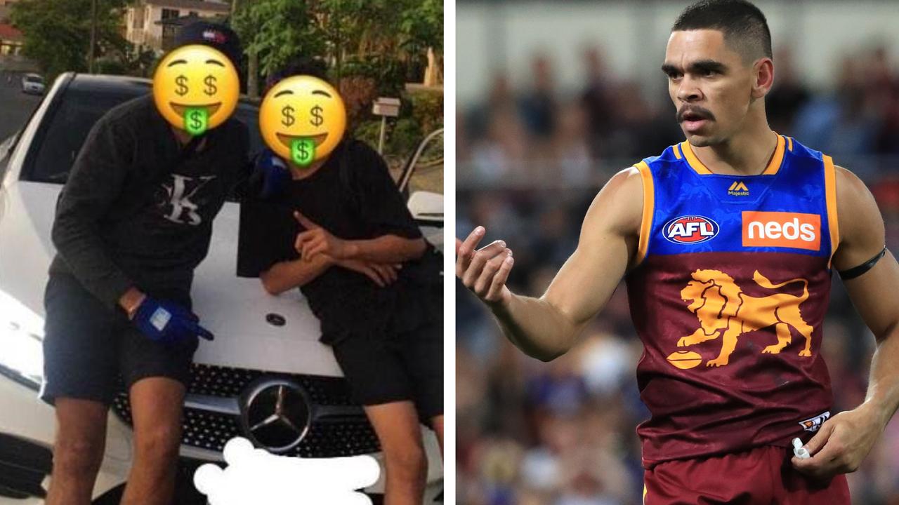'Gang members' have taunted Brisbane's Charlie Cameron about stealing his car.