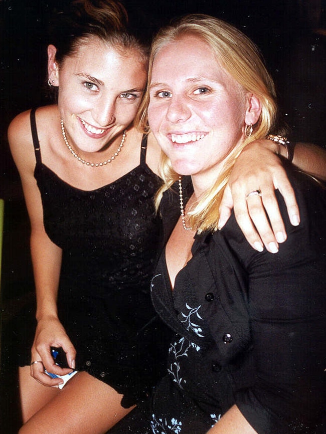 Belinda Ross and Anita Freeman at Melbas in 1999.