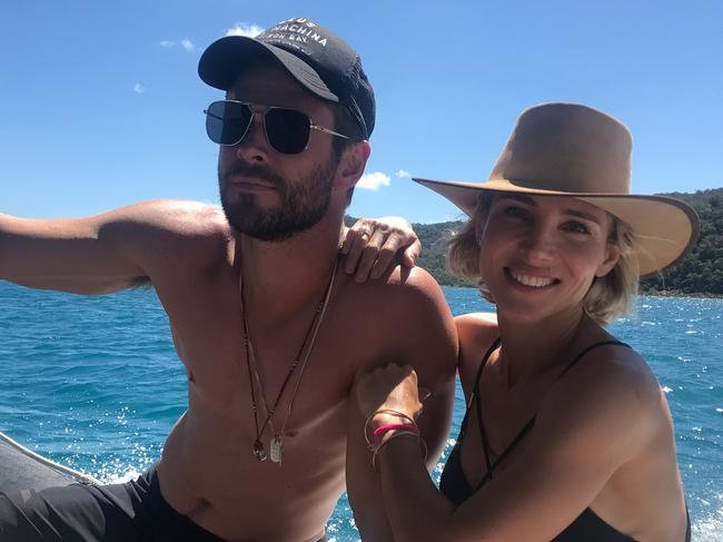 Elsa Pataky with husband Chris ‘Thor’ Hemsworth, brother of Liam. Picture: Instagram