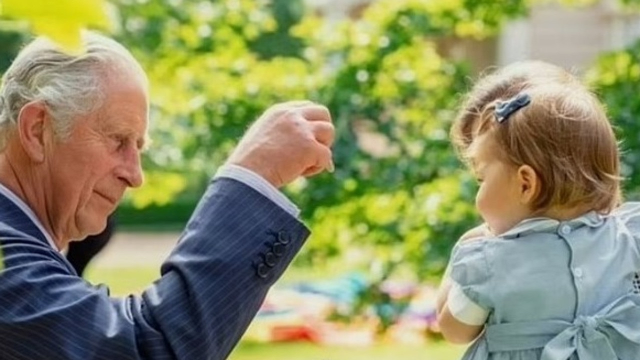 Seen here with Princess Charlotte, the king is known to love welcoming babies to the family. Picture: BBC