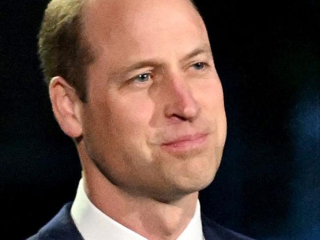 Britain's Prince William, Prince of Wales speaks on stage inside Windsor Castle grounds at the Coronation Concert, in Windsor, west of London on May 7, 2023. - For the first time ever, the East Terrace of Windsor Castle will host a spectacular live concert that will also be seen in over 100 countries around the world. The event will be attended by 20,000 members of the public from across the UK. (Photo by Leon Neal / POOL / AFP)