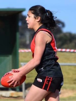 Emelia Yassir started playing football for Pascoe Vale. Picture: EDFL/Twitter.