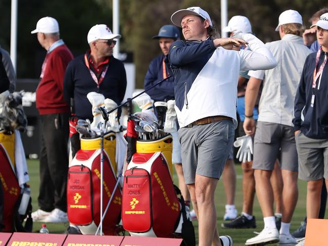 ADELAIDE, AUSTRALIA - APRIL 19: Cameron Smith, captain of Team Ripper on the driving range during a practice round ahead of LIV Golf Adelaide at The Grange Golf Club on April 19, 2023 in Adelaide, Australia. (Photo by Sarah Reed/Getty Images)