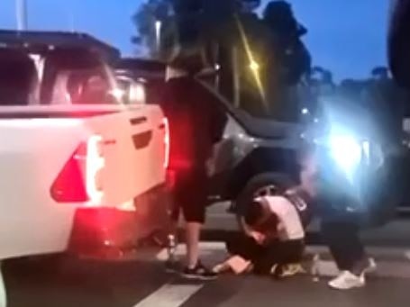 The gory scene of the shootings. Picture: Supplied