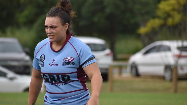 Premier Womens rugby between Wests and Norths. Saturday April 1, 2023. Picture: Nick Tucker.