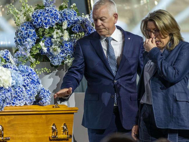 SA Police Commissioner Grant Stevens was forced to say goodbye to his 18-year-old son that was killed after being hit by a car. Picture: NCA NewsWire / Ben Clark