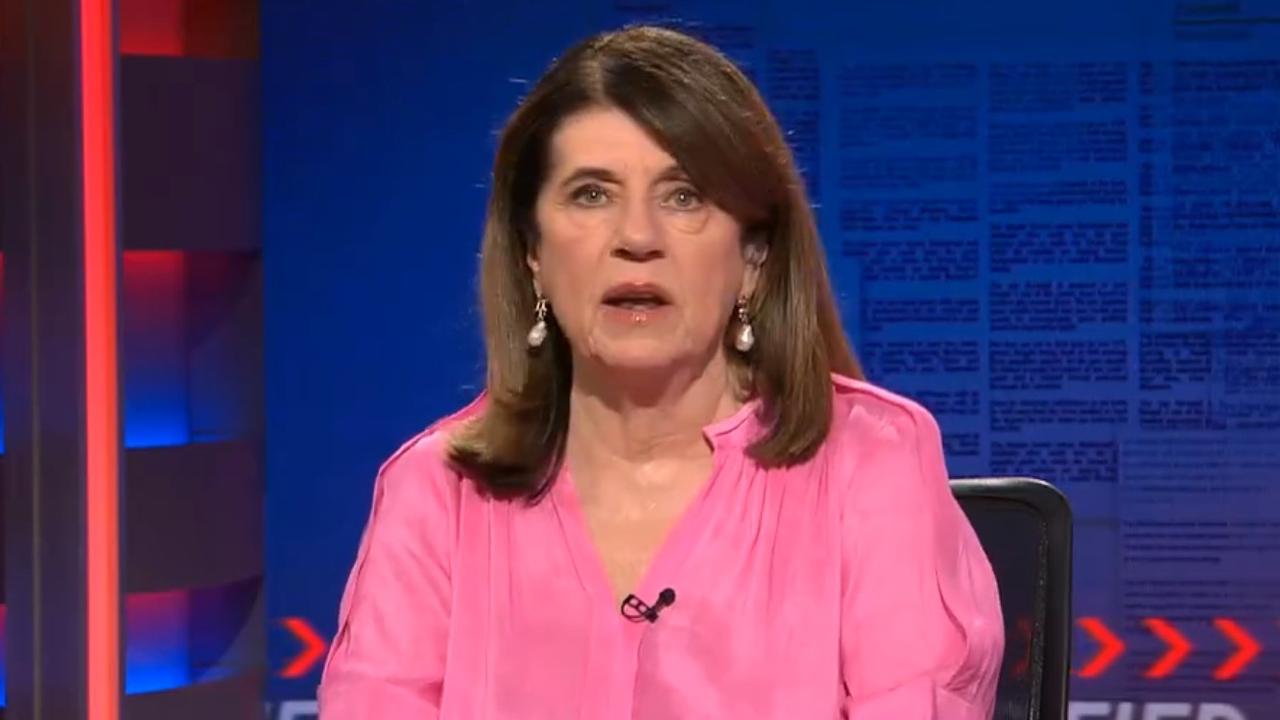 Caroline Wilson called for Hinkley to calm down. Photo: Channel 9