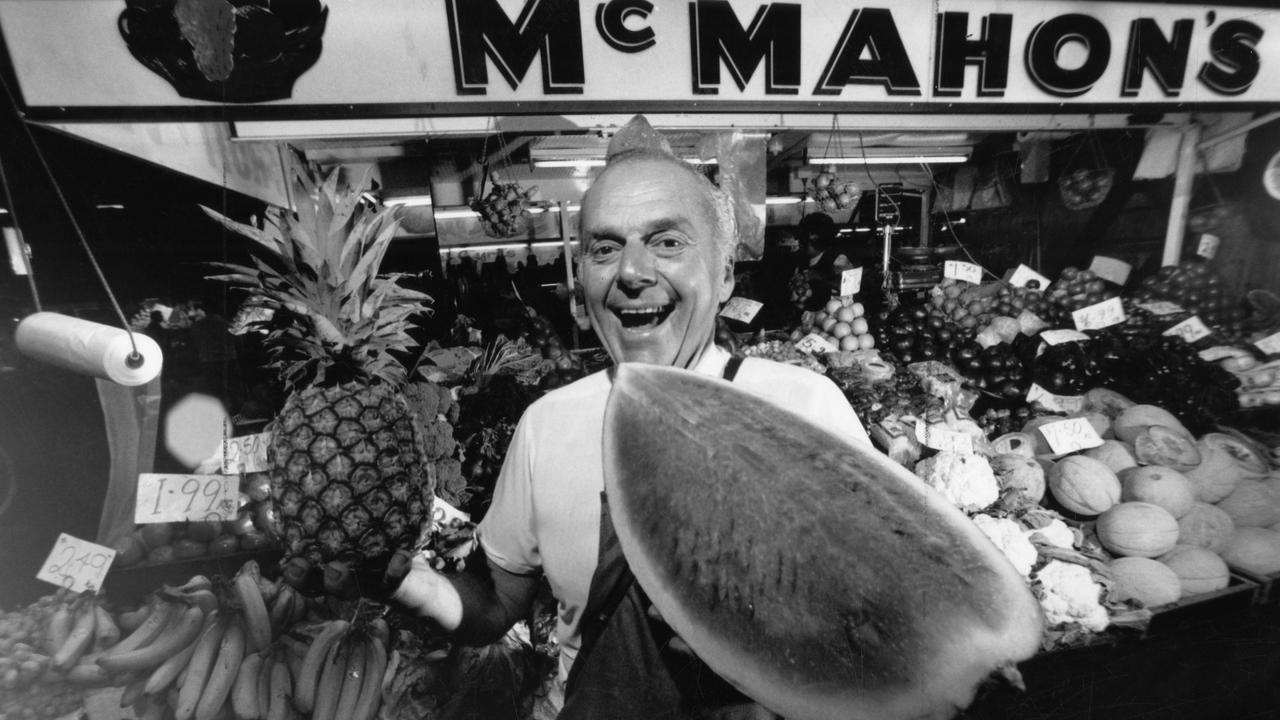 Fruit seller Brian McMahon, 1992.