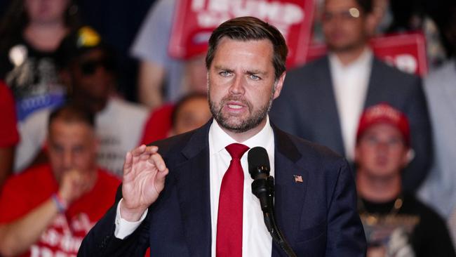 Republican vice-presidential candidate J.D. Vance at a campaign rally in Phoenix, Arizona. Picture: AFP