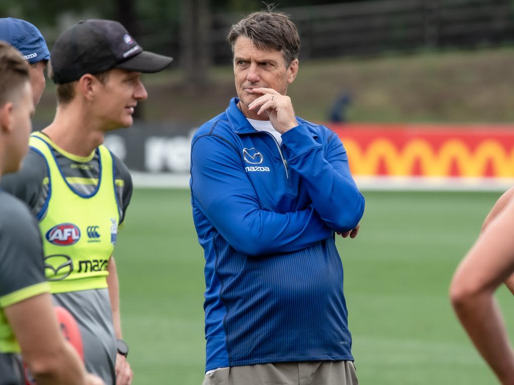Paul Roos at North training last year. Picture: Jason Edwards