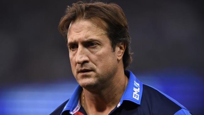 Luke Beveridge is staying put at the Kennel. Picture: AAP