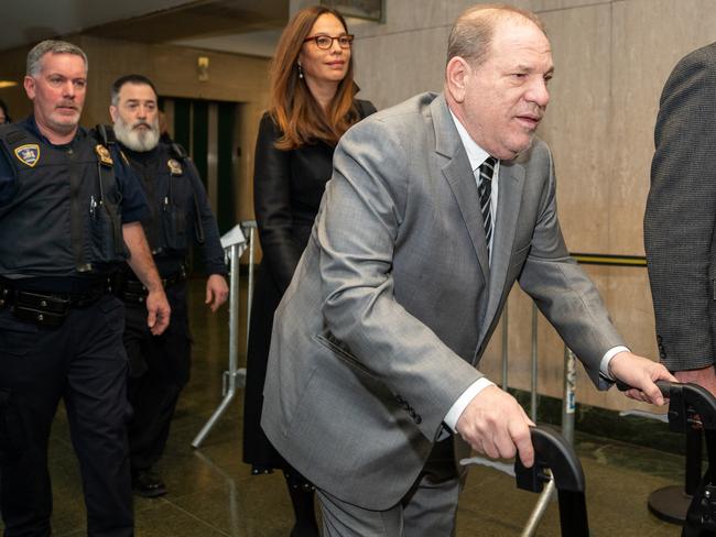 Disgraced film producer Harvey Weinstein arrives at the court. Picture: Getty