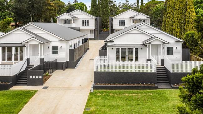 A townhouse in this estate at 12 Suffolk Street, East Toowoomba, sold for $576,000 in June after previously fetching $535,000 only seven months earlier.