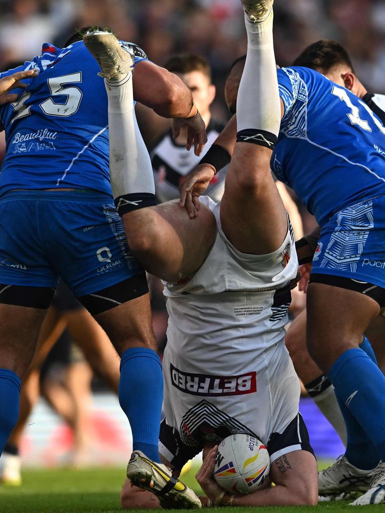 Junior Paulo escaped a suspension for a lifting tackle on Tom Burgess. Picture: AFP