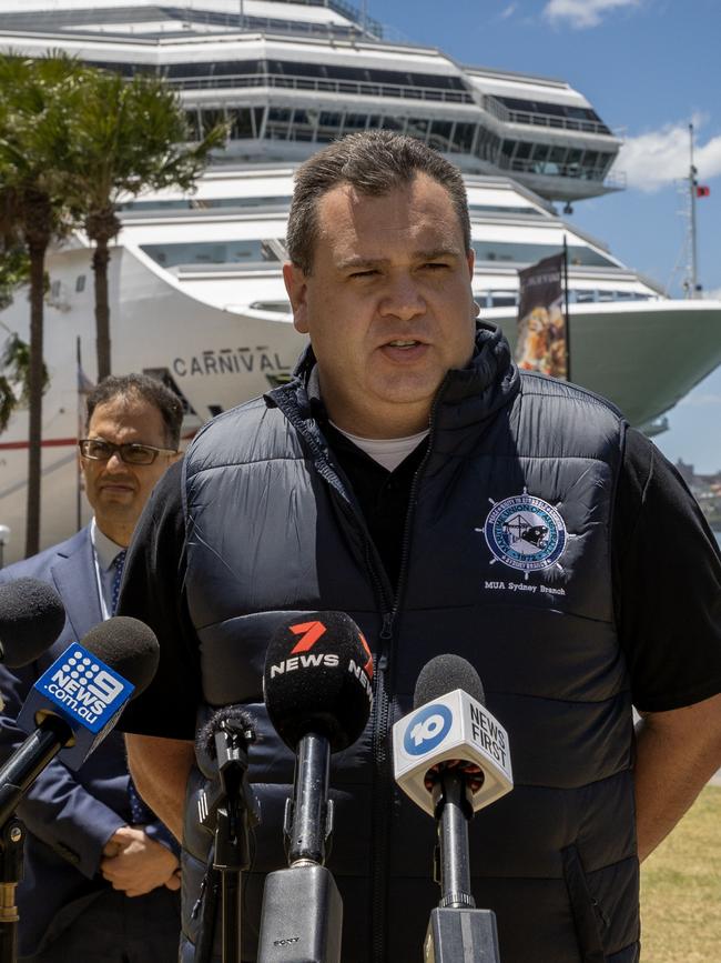 Maritime Union of Australia official Paul Garrett. Picture: Dylan Coker