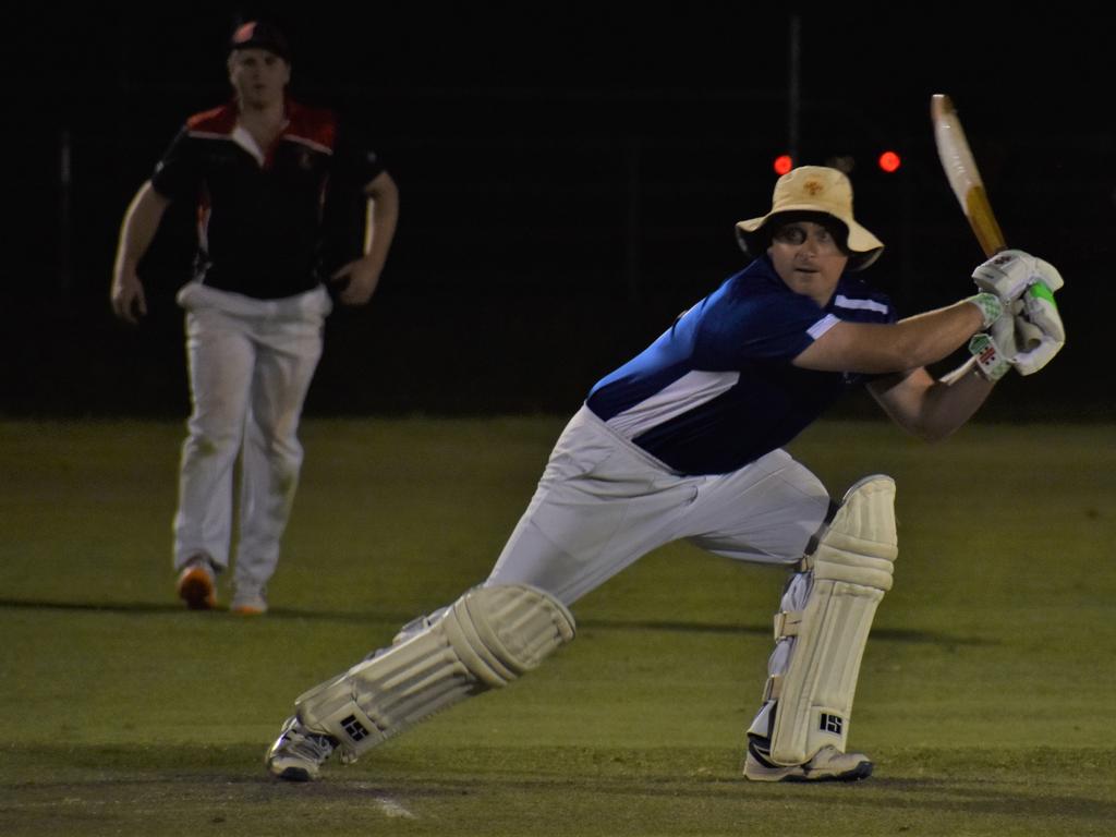 Rohan Hackett batting for TLE Tucabia Copmanhurst in the 2020/21 CRCA Cleavers Mechanical Twenty20 Night Cricket round 8 clash against Lawrence and at McKittrick Park on Wednesday, 9th December, 2020. Photo Bill North / The Daily Examiner