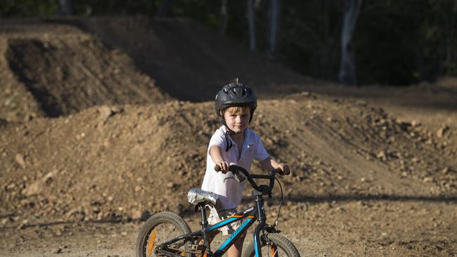 Young rider Henry Ferguson at Jubilee Park.