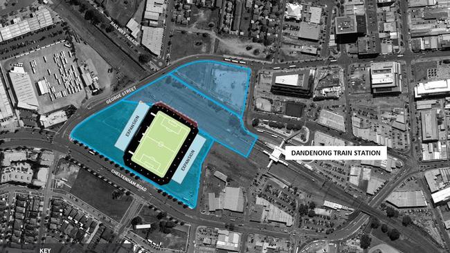 The location of the proposed Dandenong Stadium for Team 11's southeast Melbourne A-League bid.