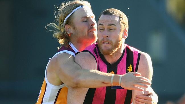 It was a tough day at the office for Jarryd Roughead and the Hawks. Picture: Getty Images