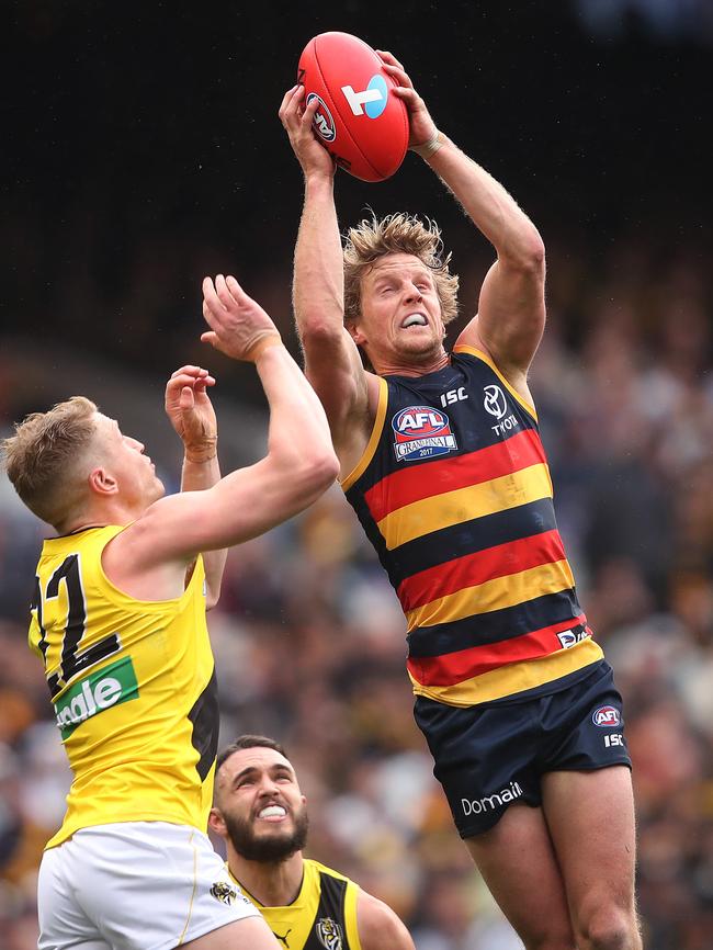 Rory Sloane takes a grab during the grand final. Picture: Phil Hillyard