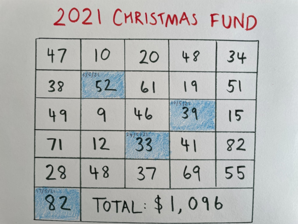 To take part in the 2021 Bingo Saving Challenge, all you have to do is create a 26 box grid with a number in each.