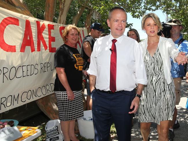Pictured at Ryde Hospital ahead of the upcoming Bennelong bi-election is ALP candidate Kristina Keneally and Opposition Leader Bill Shorten.Picture: Richard Dobson
