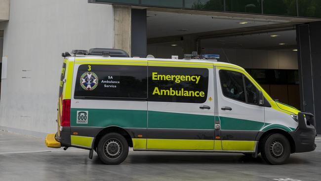 An ambulance at the Royal Adelaide Hospital. Picture: NCA NewsWire.