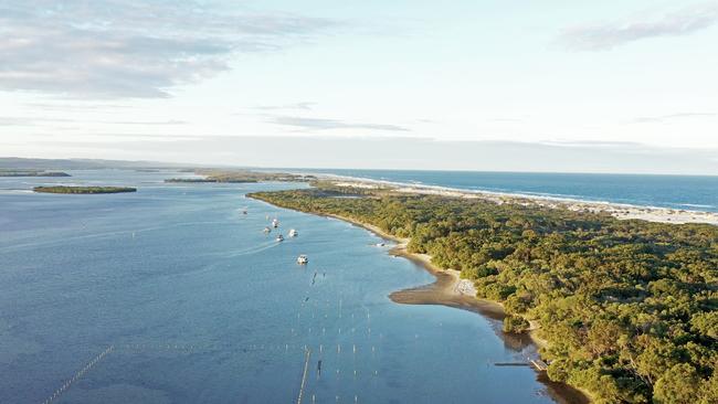 View north from South Stradbroke Island.